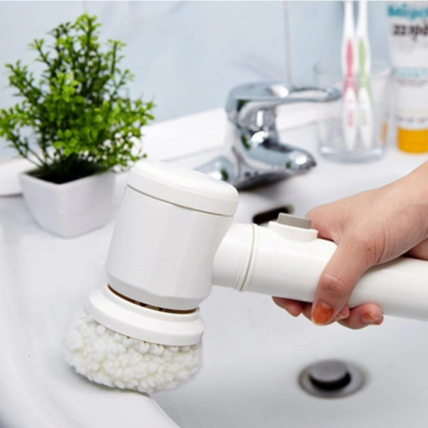 Акумулаторна четка за почистване Magic Brush  с три приставки, водоустойчива, мощен мотор, бързо зареждане TYPE C